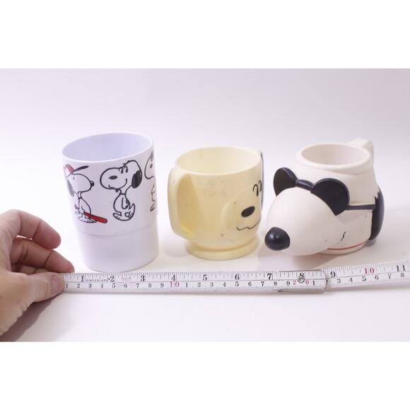 Peanuts, Snoopy, Plastic Cup, Lot, White, Drinkware, Vintage,  ~ 251013-WH 1375 - Picture 4 of 4
